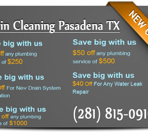 Drain Cleaning Pasadena TX - Pasadena, TX