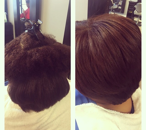 Rosa Salon - Marrero, LA. Blowout and flat iron natural hair