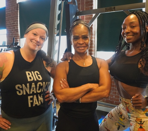 American Muscle Corps - Pawtucket, RI. Our incredible Coach Gail leading the way, alongside two dedicated AMC members! Join this supportive community at American Muscle Corps.