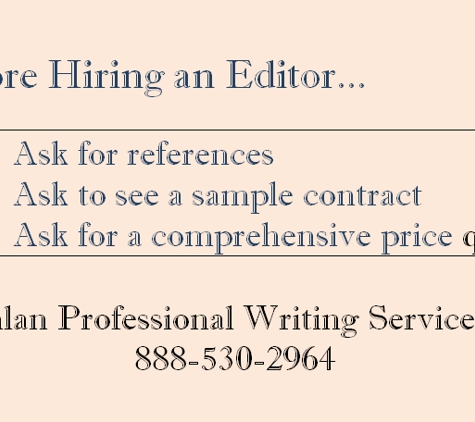 Coghlan Professional Writing Services - Tupelo, MS