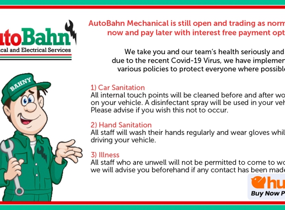 AutoBahn Mechanical And Electrical Services Morley - Morley, WA. Autobahn Mechanical Is Still Open And Trading As Normal Service Now And Pay Later With Interest Free Payment Options