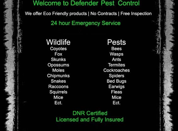 Defender Pest Control - Cedar Lake, IN