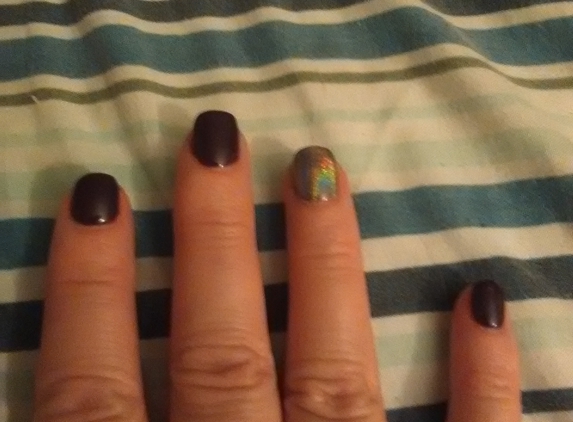 Liz Nails - Saint Charles, MO. She powdered and chromed them