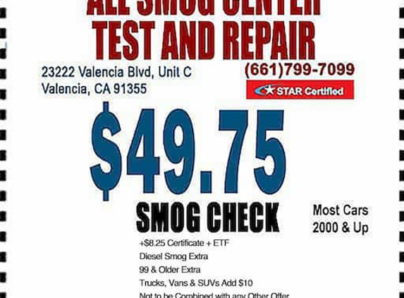 All Smog Center Test and Repair - Valencia, CA