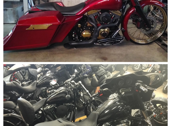 PSM Motorsports - Gales Ferry, CT. Harley Electra Glide Police Model before and after