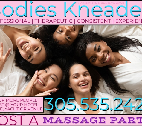 Bodies Kneaded Massage Spa South Beach Miami - Miami Beach, FL. On-Site Massage Parties