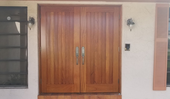 Joe's Custom Wood Finishing - Miami, FL. After Joe's refinished my doors.