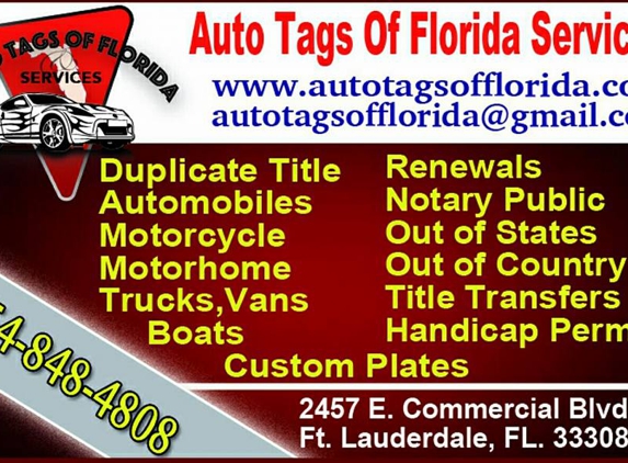 Auto Tags of Florida Services - Pompano Beach, FL