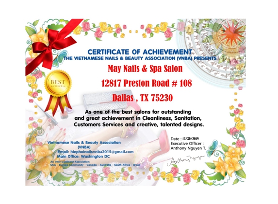 May Nails & Spa Salon - Dallas, TX