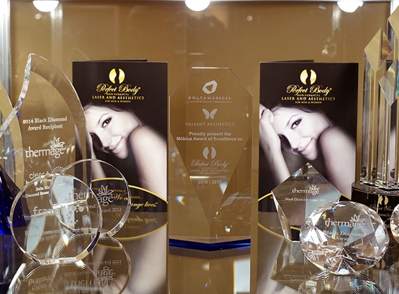Perfect Body Laser & Aesthetics - Bay Shore, NY. waiting room awards and price lists