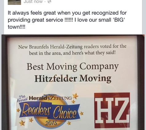 Hitzfelder Moving - New Braunfels, TX