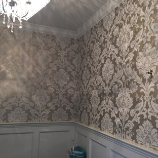 United Painting of Long Island, Inc. - Mineola, NY. Wallpaper job and sprayed raised panels