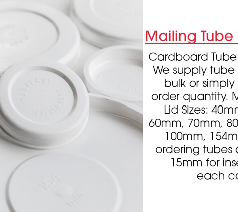 Irwin Packaging Pty Ltd - Moorebank, NSW. Mailing Tube End Caps