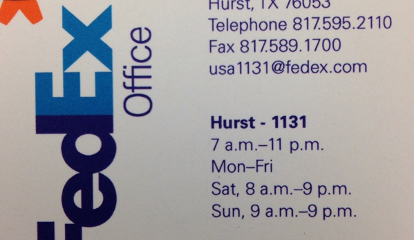 FedEx Office Print & Ship Center - Hurst, TX. Business card