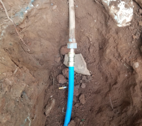 Neville plumbing - Hampton, GA. New water line from meter to house 600$