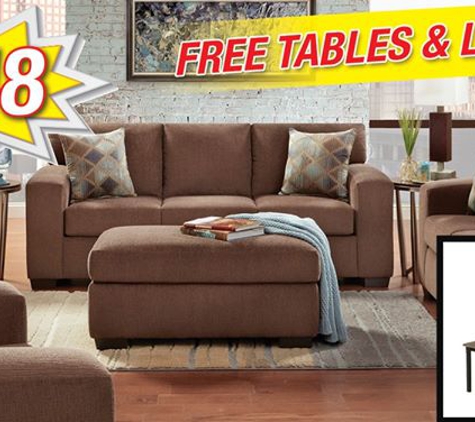 Bi-Rite Furniture - Houston, TX. ��������We have extended our President's Day Sale! For a limited time only, get FREE tables and lamps when you purchase this sofa and love