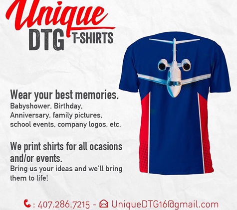 Unique DTG T-Shirt Printing - Orlando, FL