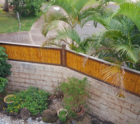 Affordable Custom Gates - Haiku, HI. bamboo/wood custom fence