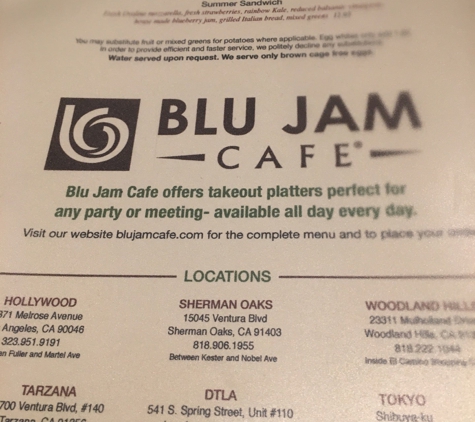 Blu Jam Cafe - Tarzana, CA
