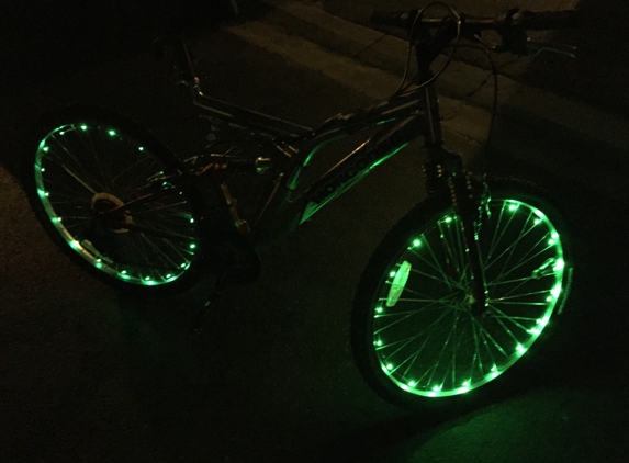 Color Bike Lights - Fort Myers, FL. green lights for the bike :)