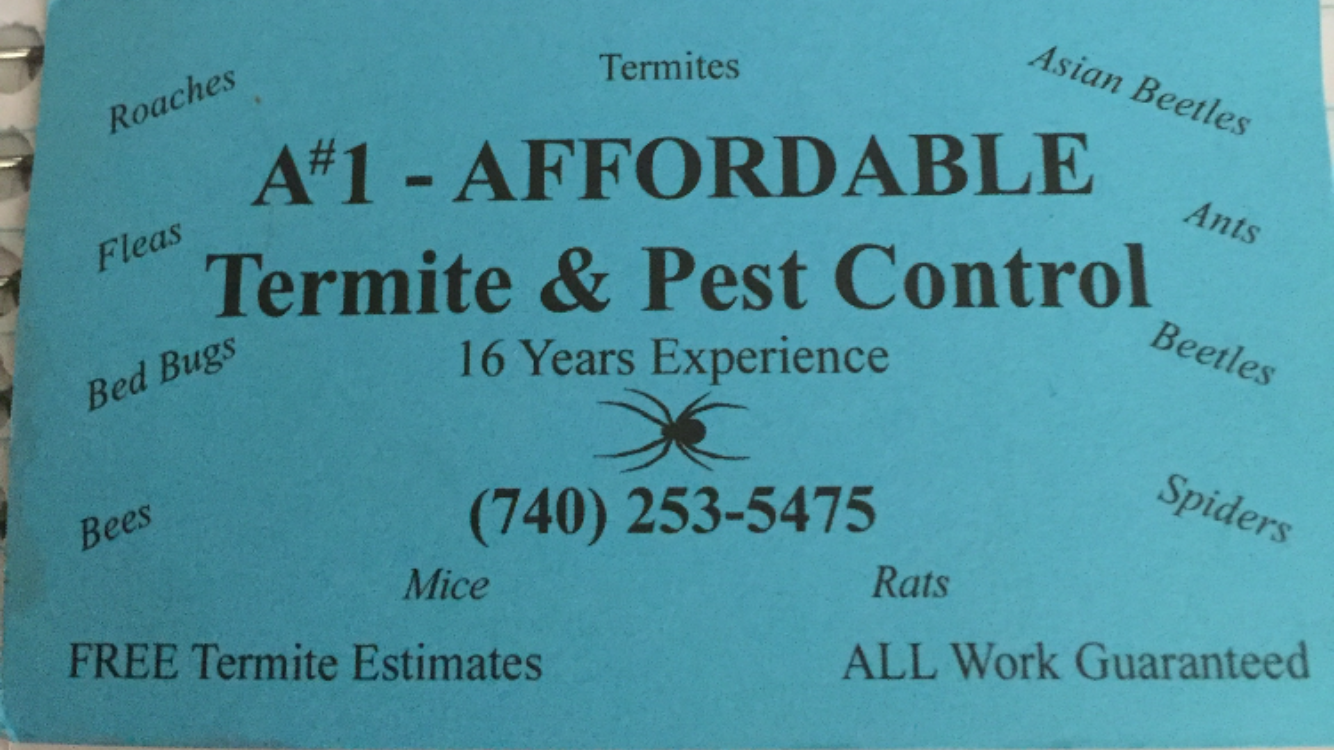 A 1 Affordable Termite Pest Control 361 Mount Zion Rd Chillicothe Oh 45601 Yp Com