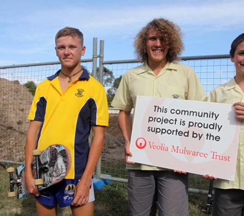 Upper Lachlan Shire Council - Works Depot - Crookwell, NSW. Gunning’s Ryan, Will and Ben on site at the new Gunning Skate Park