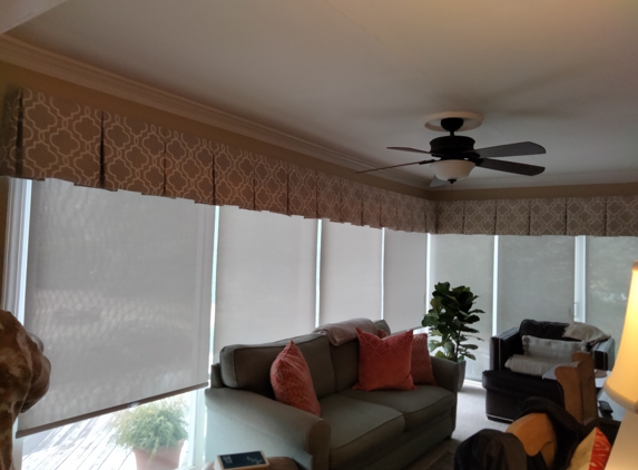 Alternative Creations - Chesnee, SC. Roller Shades with  Box Pleat Cornice