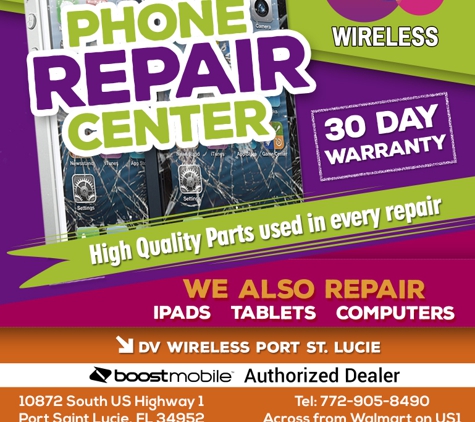Dv Wireless iPhone Repair Store Boostmobile Authorized Dealer - Port Saint Lucie, FL