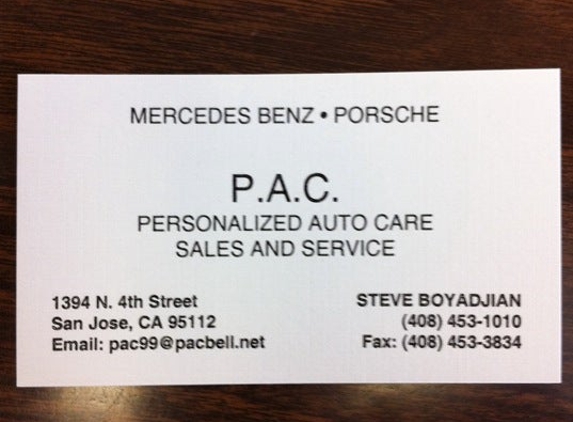 Personalized Auto Care-Sj - San Jose, CA