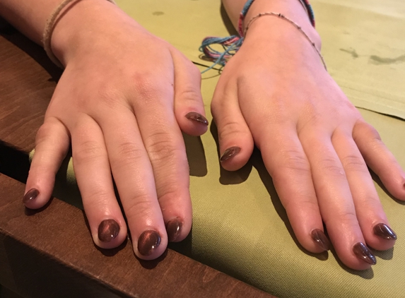 Cheyenne Nail and Spa - Colorado Springs, CO. This is not $63 acrylic nails! Yet this is the horrible job that Tina did and charged for !! Do not go to this horrible rip off nail salon!