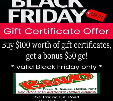 Bravo Pizza & Italian Restaurant - South Beloit, IL