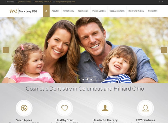 Portside Marketing - Dallas, TX. Mark Levy DDS Web Design