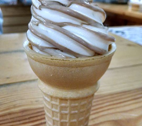 Crusins Cones and Coneys - Hale, MI. soft serve mocha ice cream