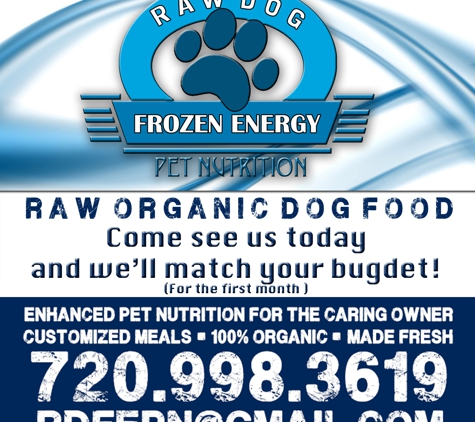 Raw Dog Frozen Energy Pet Nutrition - Denver, CO
