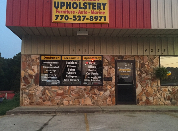 Designer Dream's Upholstery - Dallas, GA. Store front