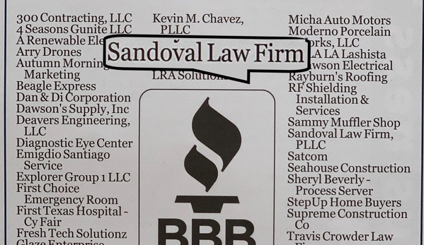 Sandoval Law Firm, PLLC - Abogado de Accidentes en Houston - Houston, TX