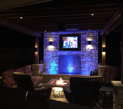 Lone Star Electric - Abilene, TX. Design and installed all the low voltage lighting in this outdoor kitchen.