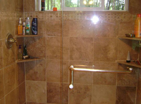 J & I FLOORING LLC - Neotsu, OR. Sealed travertine shower install