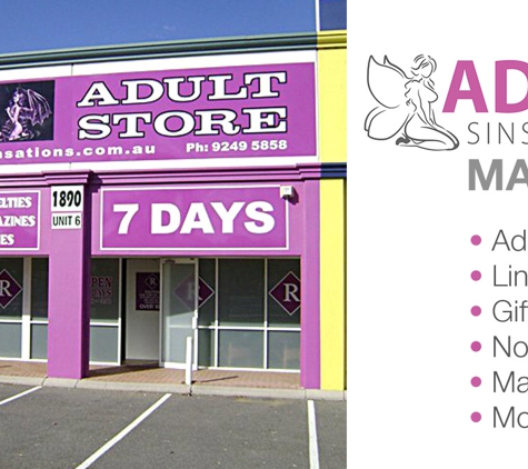 Adult Sinsations - Wanneroo, WA. With over 3000 items in store to choose from - visit us at our Malaga store.