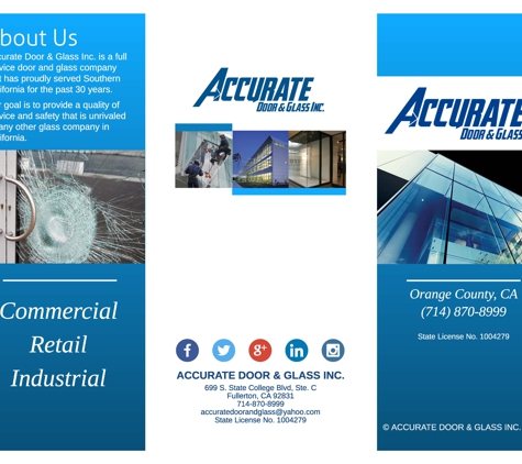 Accurate Door & Glass Inc. - Fullerton, CA