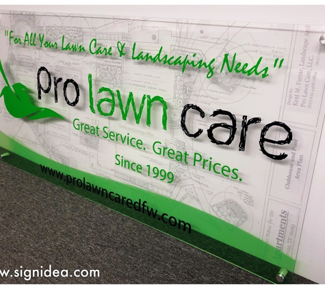 Signidea - Haltom City, TX. Clear Acrylic Signs