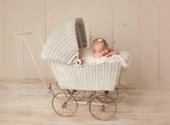 Bare Baby Photography - Columbus, OH. newborn photos vintage baby pram