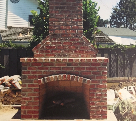 Jones Masonry - San Jose, CA. Outside fireplace