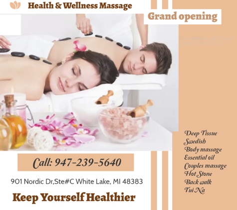 Health & Wellness Massage - White Lake, MI