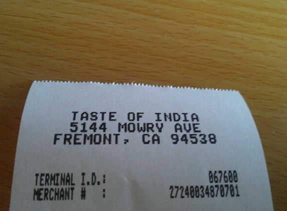 Taste of India - Fremont, CA