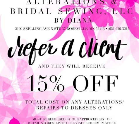 Roseville Alterations & Bridal Sewing By Diana - Roseville, MN