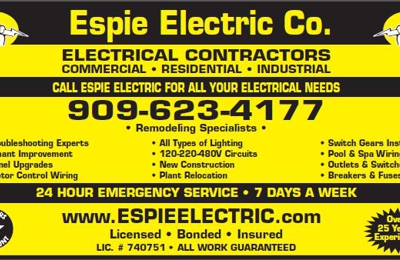 Espie Electric Co 233 San Lorenzo St Pomona Ca Yp Com