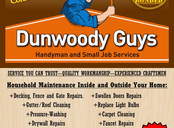 Dunwoody Guys Handyman Services Atlanta GA (All Home Maintenance & Repairs) - Atlanta, GA