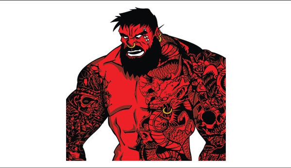 DigitEMB - Richmond Hill, NY. Brave-Red-Bearded-Hulk-Vector-Design-Free