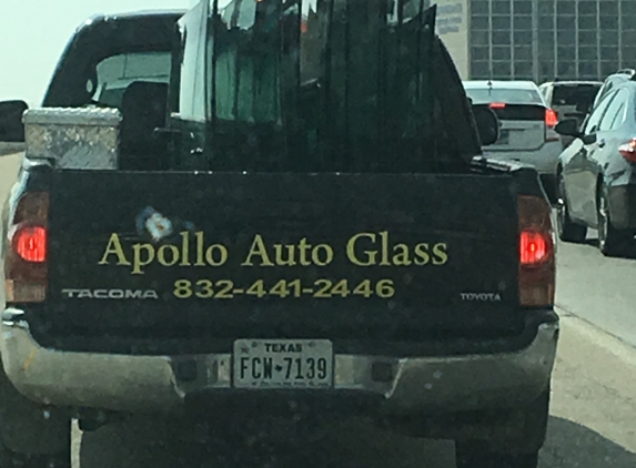 Apollo Auto Glass - Houston, TX. Here's the truck to try to run me off the road.